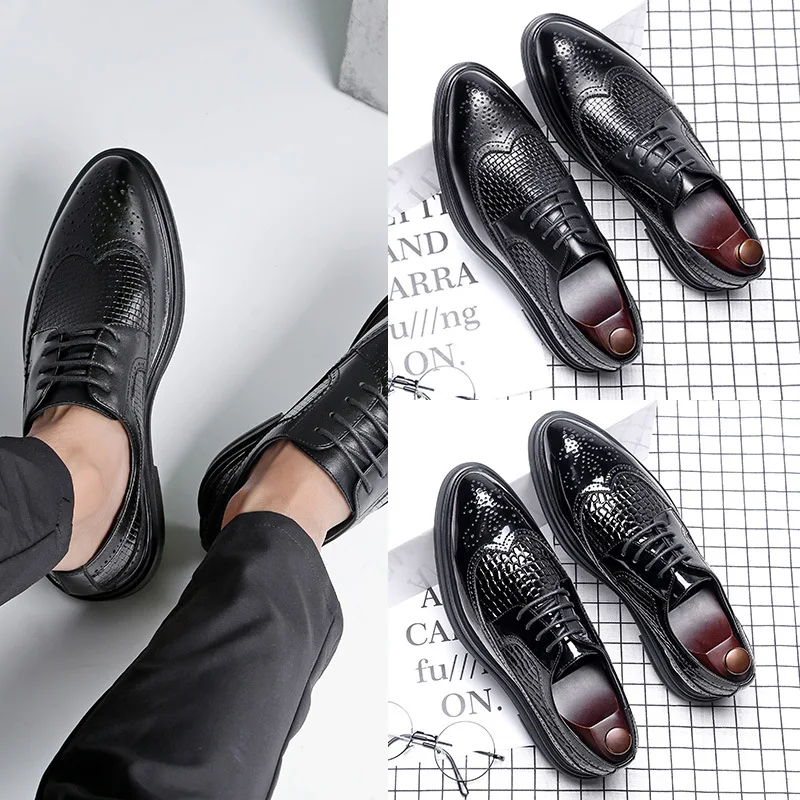 Carving Block casual men's shoes trend autumn pointed head belt low help
Carving Block casual men's shoes trend autumn pointed head belt low help