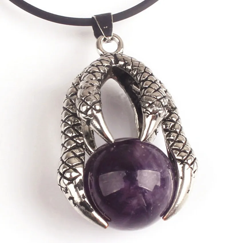 100-Unique 1 Pcs Silver Plated Dragon Claw Natural Purple Amethysts Round Bead Pendant Vintage Jewelry
100-Unique 1 Pcs Silver Plated Dragon Claw Natural Purple Amethysts Round Bead Pendant Vintage Jewelry