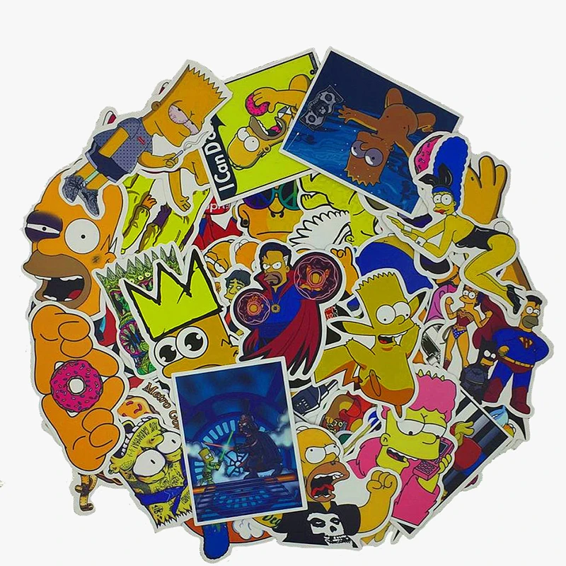 50Pcs Simpsons Stickers for DIY Decals Graffiti Laptop Guitar Luggage Suitcase Skateboard Motor Car Sticker Toys for Children
50Pcs Simpsons Stickers for DIY Decals Graffiti Laptop Guitar Luggage Suitcase Skateboard Motor Car Sticker Toys for Children