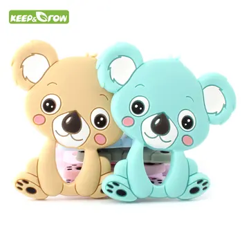 KEEP&GROW Food Grade Silicone Teethers 90mm DIY Animal Koala Baby Teether Infant Baby Silicone Chew Charms Kids Teething Gift
KEEP&GROW Food Grade Silicone Teethers 90mm DIY Animal Koala Baby Teether Infant Baby Silicone Chew Charms Kids Teething Gift