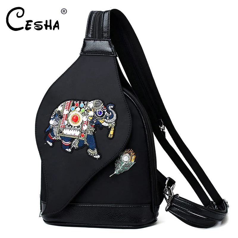 CESHA Luxury Embroidery Elephant Pattern Backpack Female Quality Nylon Shoulders Bag Fashion Artificial Drill Women Backpack
CESHA Luxury Embroidery Elephant Pattern Backpack Female Quality Nylon Shoulders Bag Fashion Artificial Drill Women Backpack