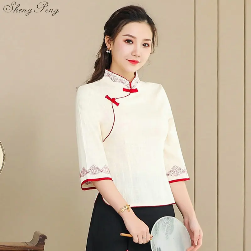 2019 New Spring Summer Folk Style Women Retro Embroidery Cheongsam Top Shirt Chinese Clothings V1441
2019 New Spring Summer Folk Style Women Retro Embroidery Cheongsam Top Shirt Chinese Clothings V1441