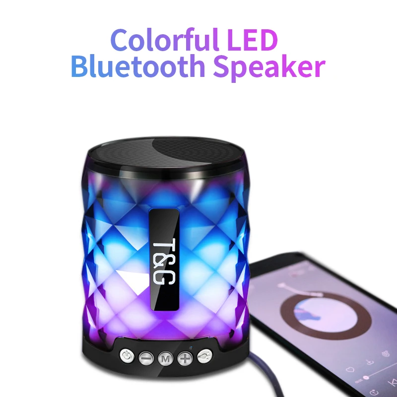 TG155 colorful lights LED wireless bluetooth outdoor portable TF card FM Stereo audio mini sports subwoofer speaker for Android
TG155 colorful lights LED wireless bluetooth outdoor portable TF card FM Stereo audio mini sports subwoofer speaker for Android