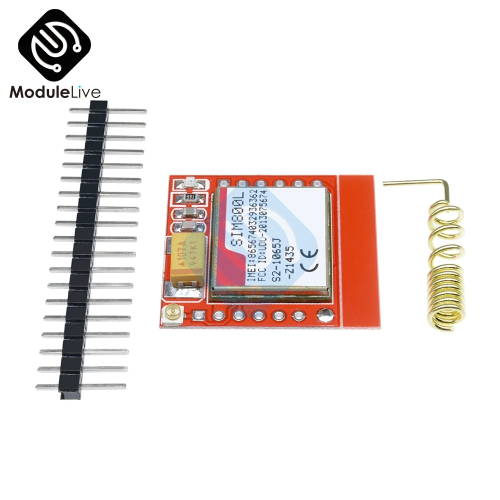 Mini Smallest SIM800L GPRS GSM Module MicroSIM Card Core Wireless Board Quad-band TTL Serial Port With Antenna Pins For Arduino
Mini Smallest SIM800L GPRS GSM Module MicroSIM Card Core Wireless Board Quad-band TTL Serial Port With Antenna Pins For Arduino
