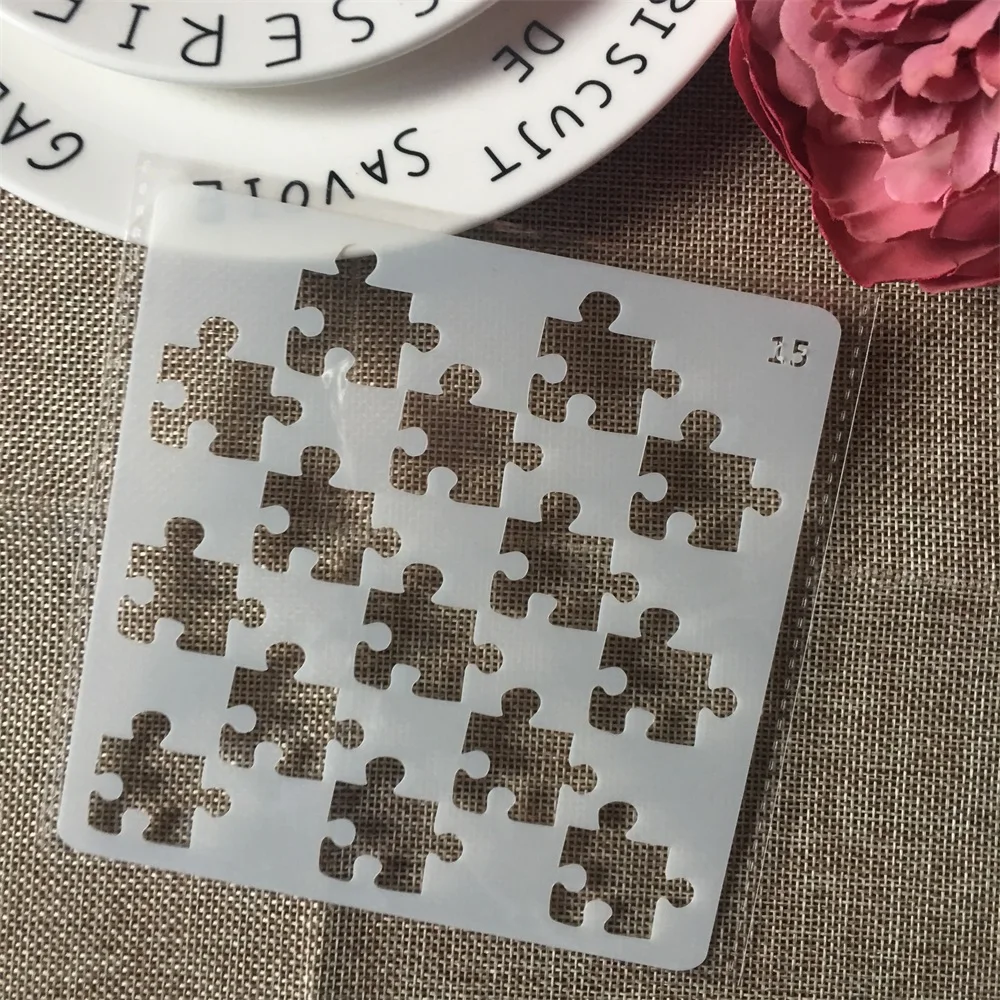 13cm puzzle DIY Layering Stencils Wall Painting Scrapbook Coloring Embossing Album Decorative Card Template
13cm puzzle DIY Layering Stencils Wall Painting Scrapbook Coloring Embossing Album Decorative Card Template