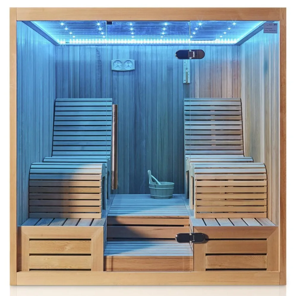 2 Meter 2019 new Fashion Beautiful indoor dry sauna room Two Lounges Sexy LED Dry Sauna Room M-6050
2 Meter 2019 new Fashion Beautiful indoor dry sauna room Two Lounges Sexy LED Dry Sauna Room M-6050