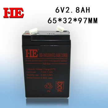HE 6v 2.8ah 20hr lead acid battery small recharge battery for ups emergency light electronic scale solar system 65*32*97mm
HE 6v 2.8ah 20hr lead acid battery small recharge battery for ups emergency light electronic scale solar system 65*32*97mm