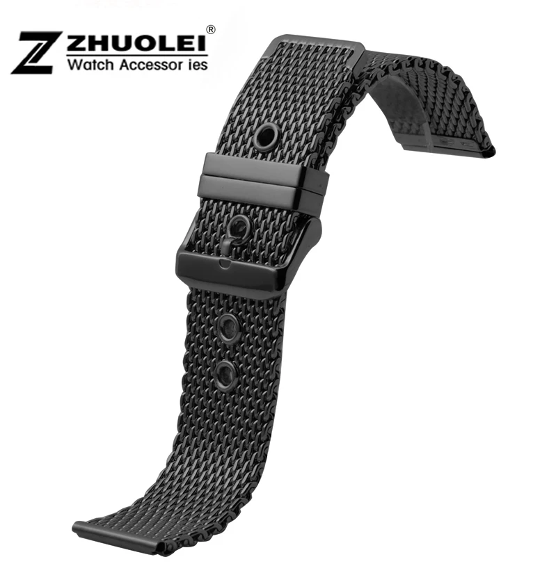Watch band 18mm 20mm 22mm 24mm New Mens Black Watch Strap Shark Mesh Chain Stainless Steel Band Bracelet Men's watch
Watch band 18mm 20mm 22mm 24mm New Mens Black Watch Strap Shark Mesh Chain Stainless Steel Band Bracelet Men's watch