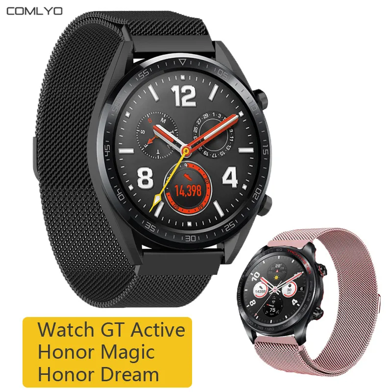 L/S Size For huawei watch GT/Honor magic Strap Milanese Stainless steel wristband Sport Watch strap watch gt active band 22mm
L/S Size For huawei watch GT/Honor magic Strap Milanese Stainless steel wristband Sport Watch strap watch gt active band 22mm