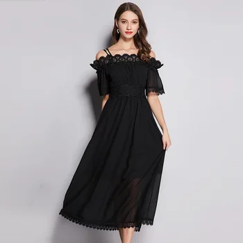 2019 Summer Ladies slash neck long Chiffon Dress Elegant longos Vestidos crochet off the shoulder Casual Bohemian beach dress5XL
2019 Summer Ladies slash neck long Chiffon Dress Elegant longos Vestidos crochet off the shoulder Casual Bohemian beach dress5XL