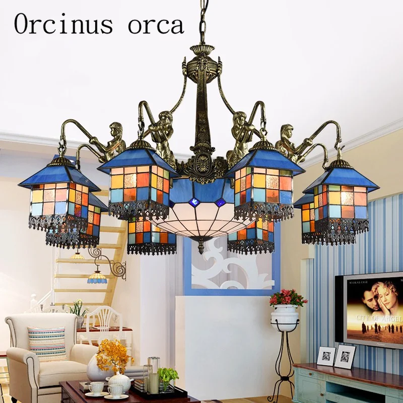 Mediterranean style chandeliers living room dining room European style Blue Art Glass Chandelier free shipping
Mediterranean style chandeliers living room dining room European style Blue Art Glass Chandelier free shipping