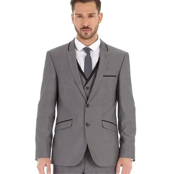 2020 Fashion Gray Men Suits In 3 Pieces Groom Tuxedos Notch Lapel Man/ Groomsman Mens Wedding Tuxedo suit (Jacket+Pants+Vest)
2020 Fashion Gray Men Suits In 3 Pieces Groom Tuxedos Notch Lapel Man/ Groomsman Mens Wedding Tuxedo suit (Jacket+Pants+Vest)