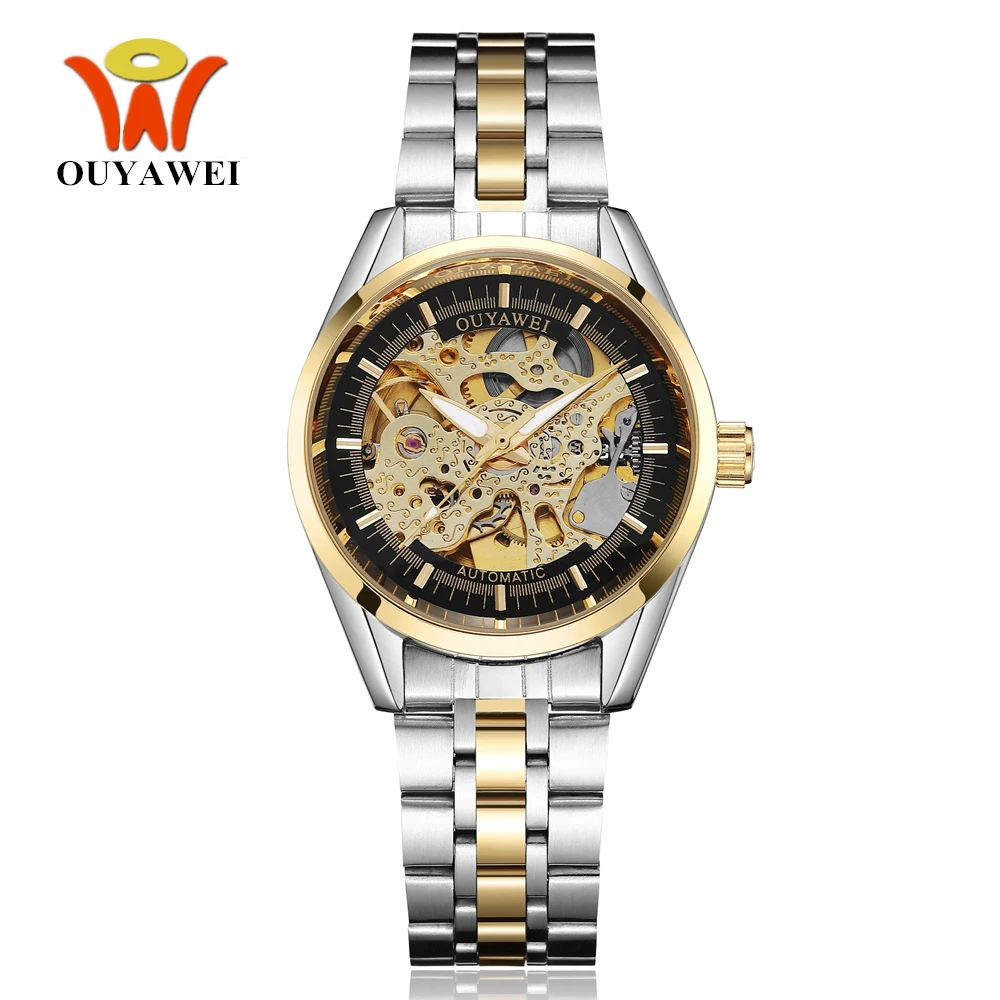 2018 Automatic Mechanical Women Wristwatch montre femme Steel band Black Gold Fashion Skeleton Self Wind Lady Dress Watches Gift
2018 Automatic Mechanical Women Wristwatch montre femme Steel band Black Gold Fashion Skeleton Self Wind Lady Dress Watches Gift