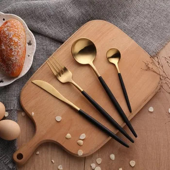 Dinner Set Cutlery Knives Forks Spoons Wester Kitchen Dinnerware Stainless Steel Home Party Wedding Decoration Tableware Set
Dinner Set Cutlery Knives Forks Spoons Wester Kitchen Dinnerware Stainless Steel Home Party Wedding Decoration Tableware Set