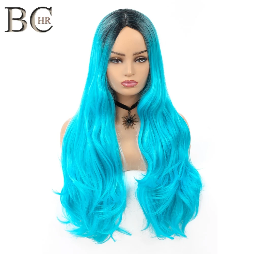 BCHR Long Curly Cosplay Synthetic Wig Middle Part Ombre Purple/Gray/Blue 3 Color For Halloween Party Hairpiece Black Women
BCHR Long Curly Cosplay Synthetic Wig Middle Part Ombre Purple/Gray/Blue 3 Color For Halloween Party Hairpiece Black Women