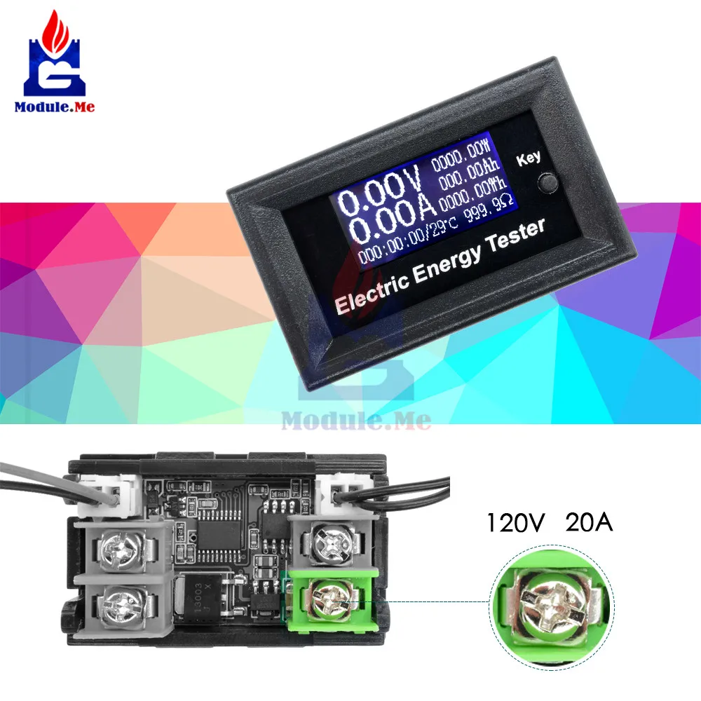 DC 120V 20A LCD Display Ammeter Voltmeter Thermometer Resistance Watt Battery Capacity Meter Detector Tester Sensor Probe Wire
DC 120V 20A LCD Display Ammeter Voltmeter Thermometer Resistance Watt Battery Capacity Meter Detector Tester Sensor Probe Wire