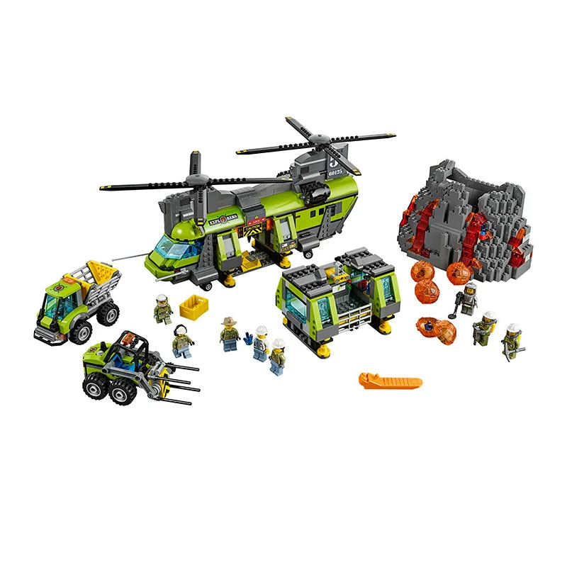 Compatible Legoe giftse 10642 City Volcano Supply Helicopter Geological Prospect Action Building Blocks Bricks Toys
Compatible Legoe giftse 10642 City Volcano Supply Helicopter Geological Prospect Action Building Blocks Bricks Toys