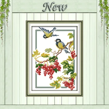 Birds and berries animal fruit decor painting counted print on canvas DMC 11CT 14CT kits Cross Stitch embroidery needlework Sets
Birds and berries animal fruit decor painting counted print on canvas DMC 11CT 14CT kits Cross Stitch embroidery needlework Sets