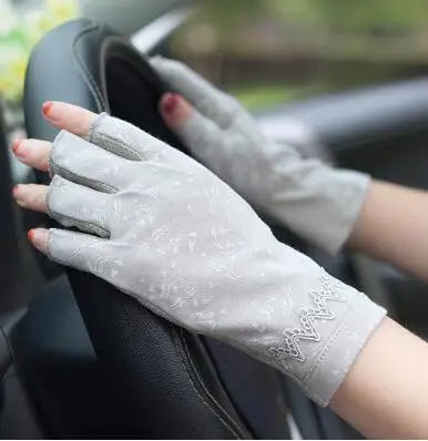 Women's summer Uv protection sunscreen Fingerless print cotton driving gloves summer Female slip-proof breathable glove R846
Women's summer Uv protection sunscreen Fingerless print cotton driving gloves summer Female slip-proof breathable glove R846
