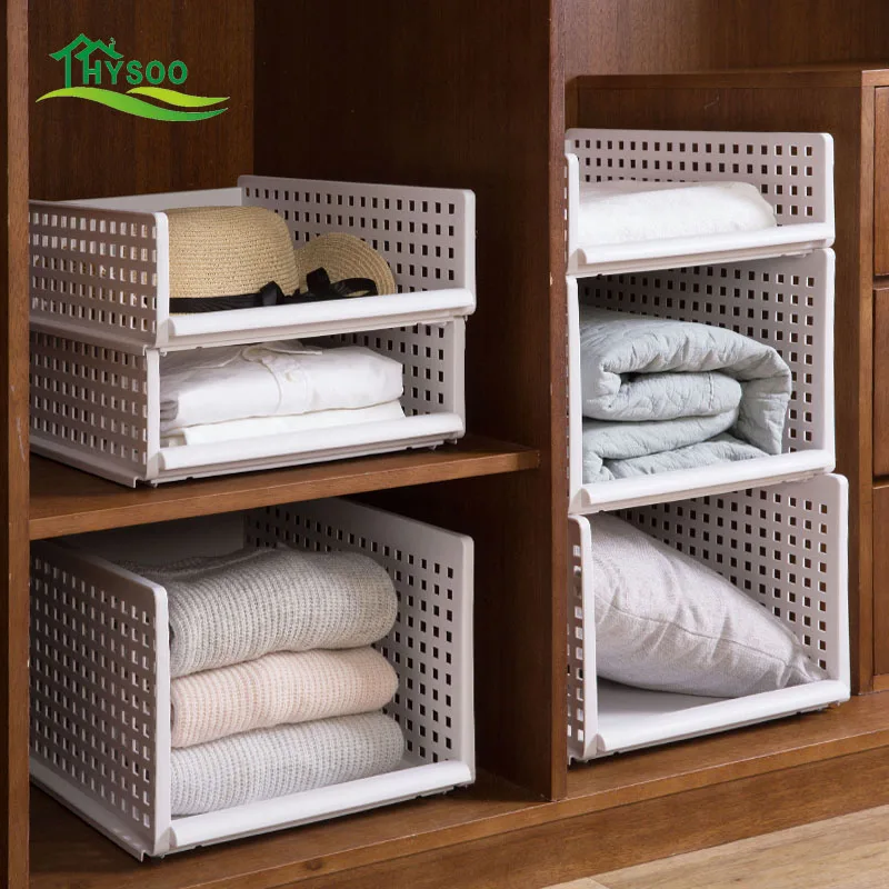 Superimposed sliding storage basket drawer type clothes storage box Wardrobe plastic finishing box rack
Superimposed sliding storage basket drawer type clothes storage box Wardrobe plastic finishing box rack