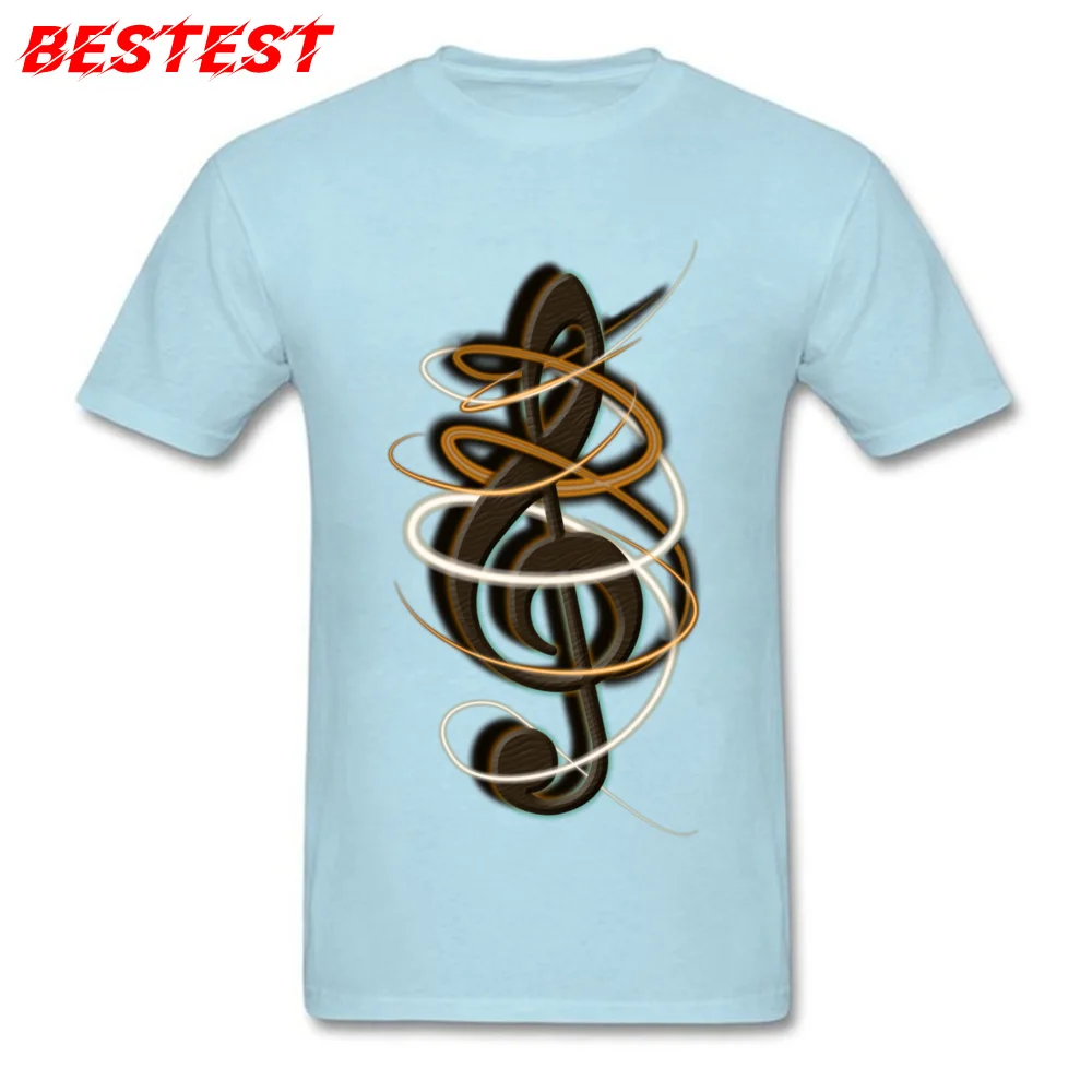 Music Note T-shirts Short Sleeve Custom Classic Men April FOOL DAY Tops Shirt Custom T Shirt Round Neck Cotton Music Note light