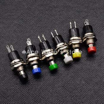 7mm Thread Multicolor 2 Pins Momentary Push Button Switch PBS-110 (Yellow black blue white red green)
7mm Thread Multicolor 2 Pins Momentary Push Button Switch PBS-110 (Yellow black blue white red green)