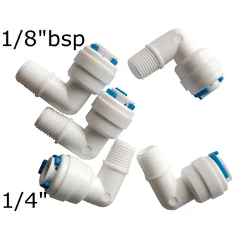 5Pcs 1/4" OD Hose Connection 1/8" BSP Male Elbow Quick Connector Fitting RO Water Reverse Osmosis Aquarium System
5Pcs 1/4" OD Hose Connection 1/8" BSP Male Elbow Quick Connector Fitting RO Water Reverse Osmosis Aquarium System