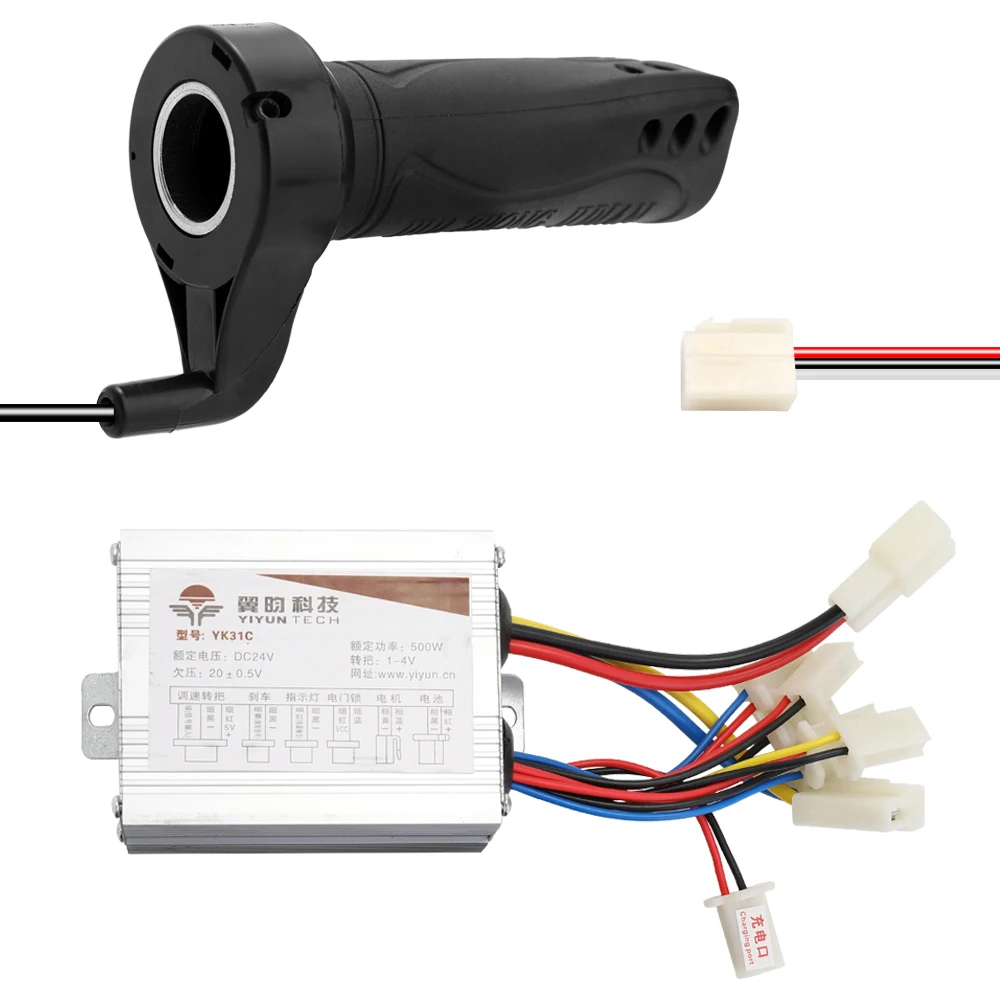 24V 500W Electric Bicycles Brushed Speed Controller & Throttle Grip Set for Electric Bicycles Scooter E-bike Motor
24V 500W Electric Bicycles Brushed Speed Controller & Throttle Grip Set for Electric Bicycles Scooter E-bike Motor