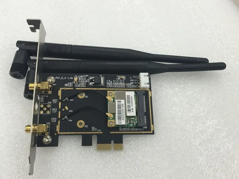 SSEA Original AzureWave AW-NB290H BCM43225HMB BCM43225 Mini PCI-E 300Mbps wireless Card with 6DB antenna for Desktop
SSEA Original AzureWave AW-NB290H BCM43225HMB BCM43225 Mini PCI-E 300Mbps wireless Card with 6DB antenna for Desktop
