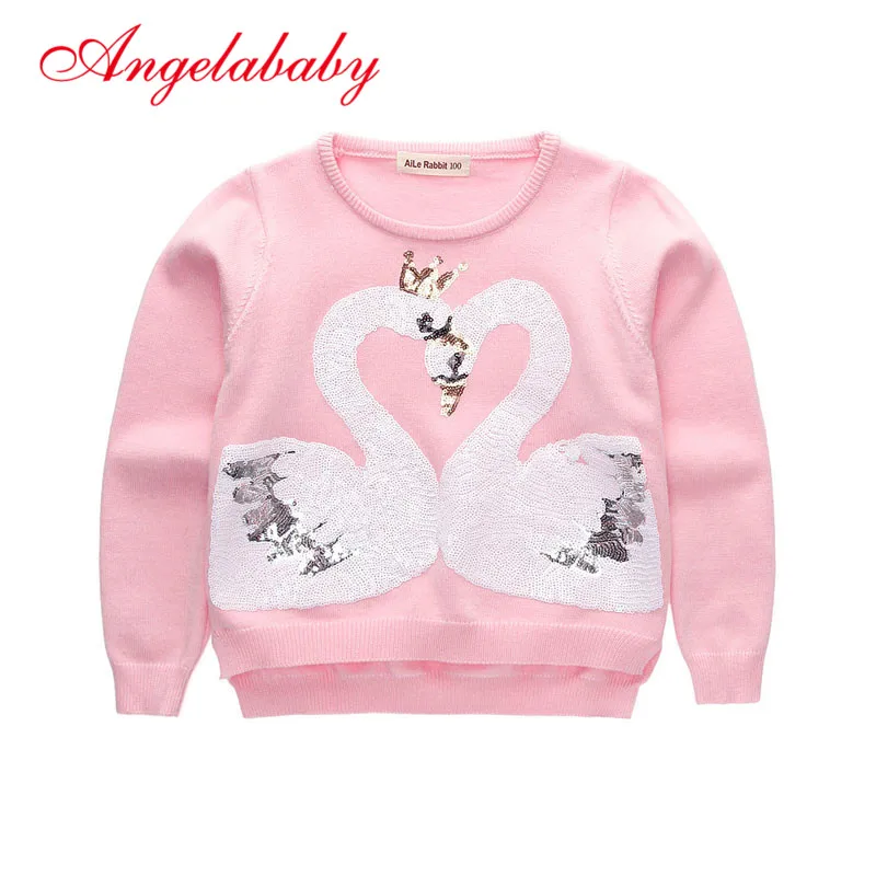 2019 autumn and winter new girls fashion sequins swan sweater children's round neck sweater pink shirt kids clothes
2019 autumn and winter new girls fashion sequins swan sweater children's round neck sweater pink shirt kids clothes