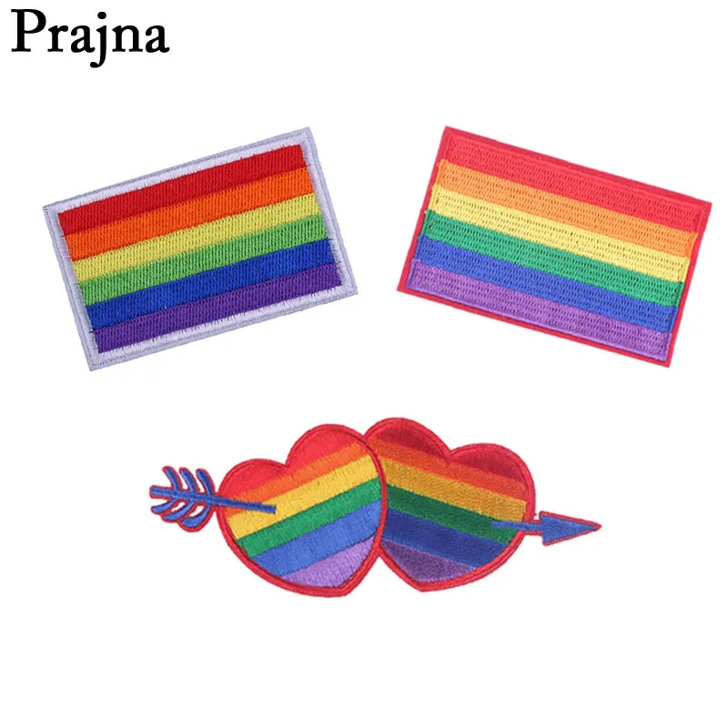 Prajna Gay Pride Patch Embroidery Iron On Patches Gay Flag Arrow Through The Heart Jacket Applique Arm Badge Stripe On Clothes
Prajna Gay Pride Patch Embroidery Iron On Patches Gay Flag Arrow Through The Heart Jacket Applique Arm Badge Stripe On Clothes