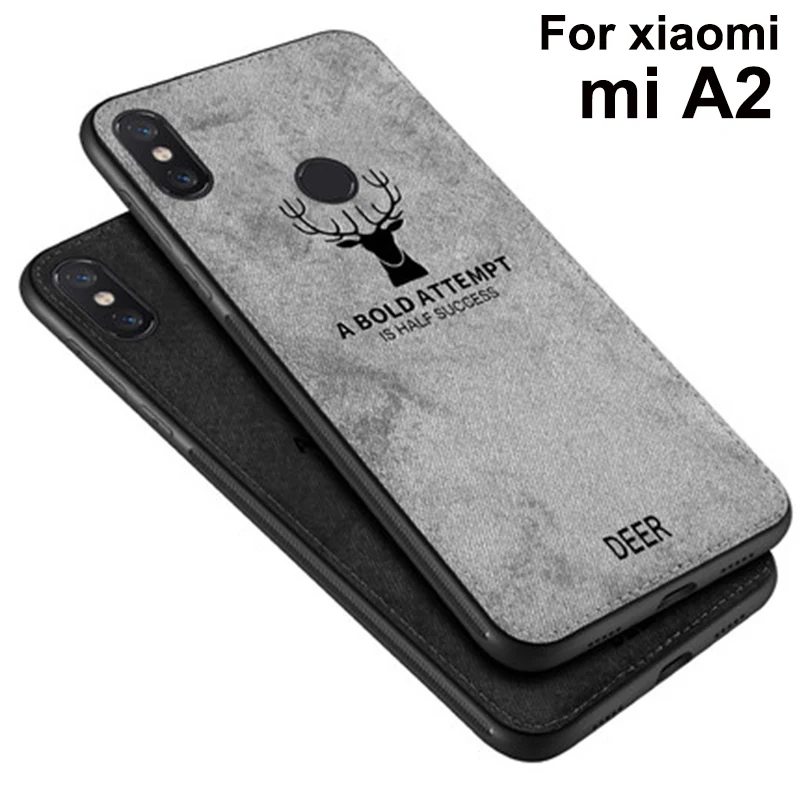Чехол для xiao mi A2 мягкий чехол телефона защитная задняя крышка 2 ткань + ТПУ |