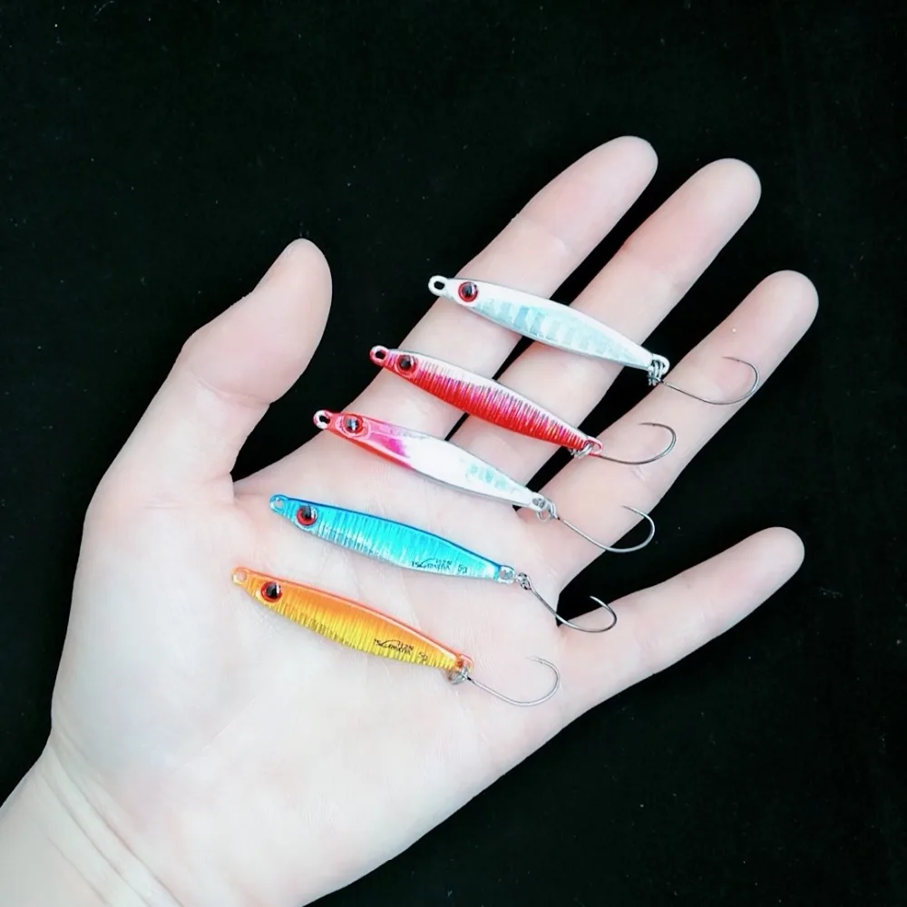 Tsurinoya 5pcs 3g 5g Fishing Spoons Metal Lure 5 colors Fishing Lures Saltwater Lead Jig Head Treble Hook jigging lure
Tsurinoya 5pcs 3g 5g Fishing Spoons Metal Lure 5 colors Fishing Lures Saltwater Lead Jig Head Treble Hook jigging lure