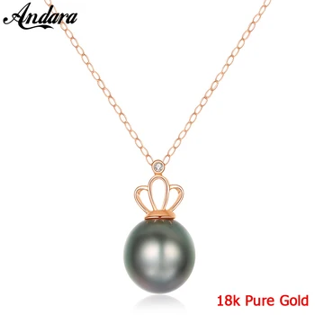 18K Real Gold Women Necklace Exquisite 8-9mm Tahitian Pearl Pendant Chain Necklace Top Quality
18K Real Gold Women Necklace Exquisite 8-9mm Tahitian Pearl Pendant Chain Necklace Top Quality