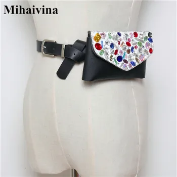 Mihaivina Women Waist Bag Colorful Diamonds Belt Bags Luxury Brand Fanny Pack Detachable Belt Waist Pack Fashion Phone Pouch Bag 
Mihaivina Women Waist Bag Colorful Diamonds Belt Bags Luxury Brand Fanny Pack Detachable Belt Waist Pack Fashion Phone Pouch Bag