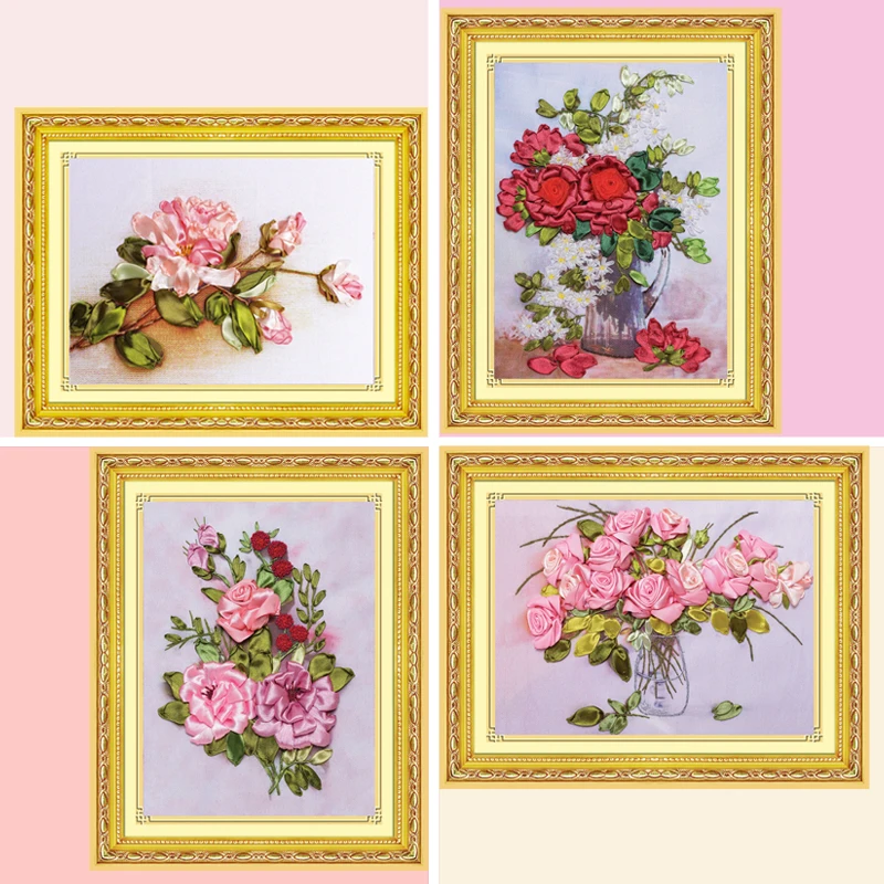 DIY 3D Ribbon Rose Embroidery Kit, Needlework Embroidery, Cross Stitch, Embroidery for Beginner, DIY Wall Art Sewing Craft
DIY 3D Ribbon Rose Embroidery Kit, Needlework Embroidery, Cross Stitch, Embroidery for Beginner, DIY Wall Art Sewing Craft