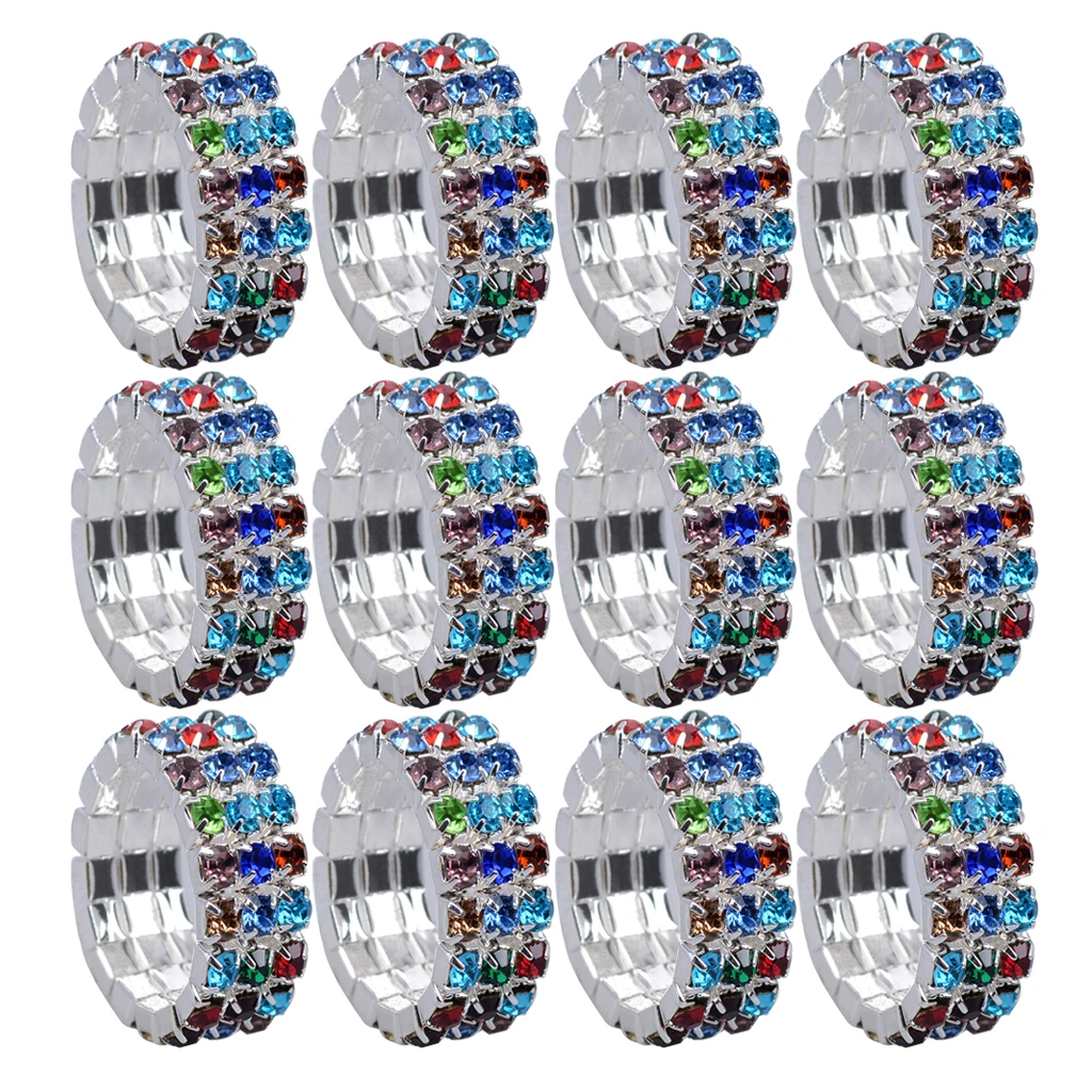 Phenovo 12 Pieces 12pcs/Pack Sparkle Triple Row Rhinestone Luxury Wedding Elastic Stretch Ring Fashion Jewelry
Phenovo 12 Pieces 12pcs/Pack Sparkle Triple Row Rhinestone Luxury Wedding Elastic Stretch Ring Fashion Jewelry