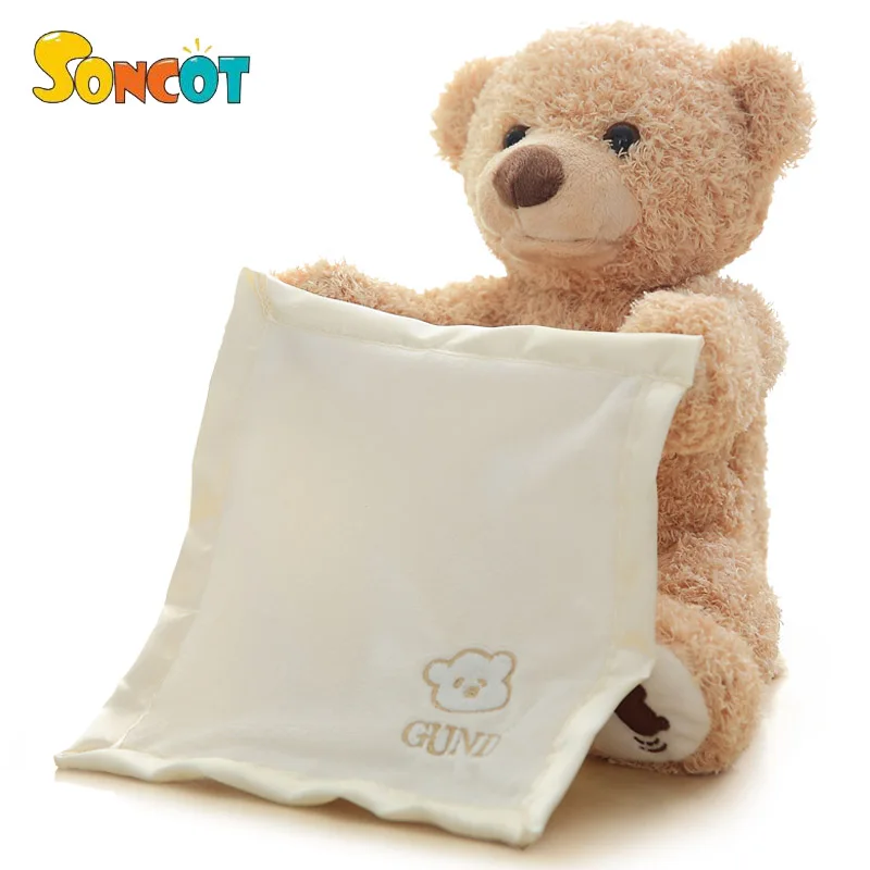 SONCOT 30cm Teddy Bear hide and seek Animated Stuffed Animal talking bear toy Electronic Pet bear birthday New Year gift for kid
SONCOT 30cm Teddy Bear hide and seek Animated Stuffed Animal talking bear toy Electronic Pet bear birthday New Year gift for kid