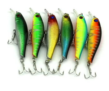 6pcs New Minnow Lures Hard Bait Fishing lures fishing tackle 6 colors 8.5CM 8.9G 6# hook two hooks (MI011)
6pcs New Minnow Lures Hard Bait Fishing lures fishing tackle 6 colors 8.5CM 8.9G 6# hook two hooks (MI011)