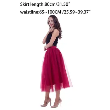 Womens 4 Layers High Waist Midi Long Tutu Skirt Pleated Solid Color Mesh Ballet Dance Wedding Prom Party A-Line Petticoat
Womens 4 Layers High Waist Midi Long Tutu Skirt Pleated Solid Color Mesh Ballet Dance Wedding Prom Party A-Line Petticoat