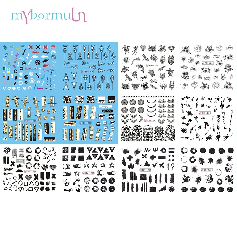 12 Type Black White Geometric Pattern Slider Water Tranfer Nail Sticker Manicure Polish Water Decal Nail Art TattooBN1225-1236
12 Type Black White Geometric Pattern Slider Water Tranfer Nail Sticker Manicure Polish Water Decal Nail Art TattooBN1225-1236