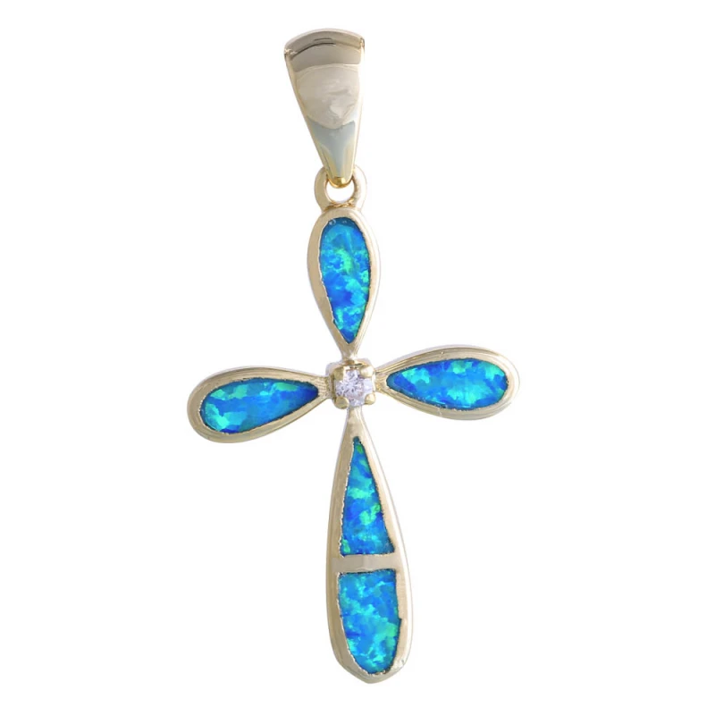 Fashion Cross Blue Opal pendants White Cubic Zirconia Gold pendant for women P147
Fashion Cross Blue Opal pendants White Cubic Zirconia Gold pendant for women P147