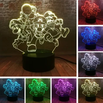 Game Super Mario Bros Family Team Yoshi Action Figure Night Light LED 7 Color Change Touch 3D Bedroom Lamp for Child Kids Baby
Game Super Mario Bros Family Team Yoshi Action Figure Night Light LED 7 Color Change Touch 3D Bedroom Lamp for Child Kids Baby
