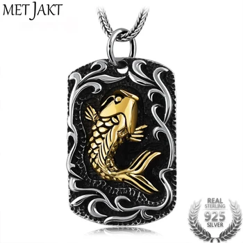 MetJakt 925 Sterling Silver Gold Fish Pendant and Silver Snake Chain Necklace Men and Women Lucky Wealth Pendant Jewelry
MetJakt 925 Sterling Silver Gold Fish Pendant and Silver Snake Chain Necklace Men and Women Lucky Wealth Pendant Jewelry