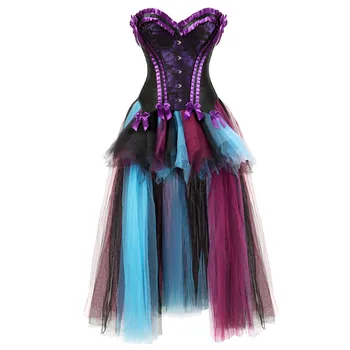 sexy renaissance charmain womens Corsets Dress with Skirt mesh Burlesque floral lace overlay corset bustier victorian red purple
sexy renaissance charmain womens Corsets Dress with Skirt mesh Burlesque floral lace overlay corset bustier victorian red purple