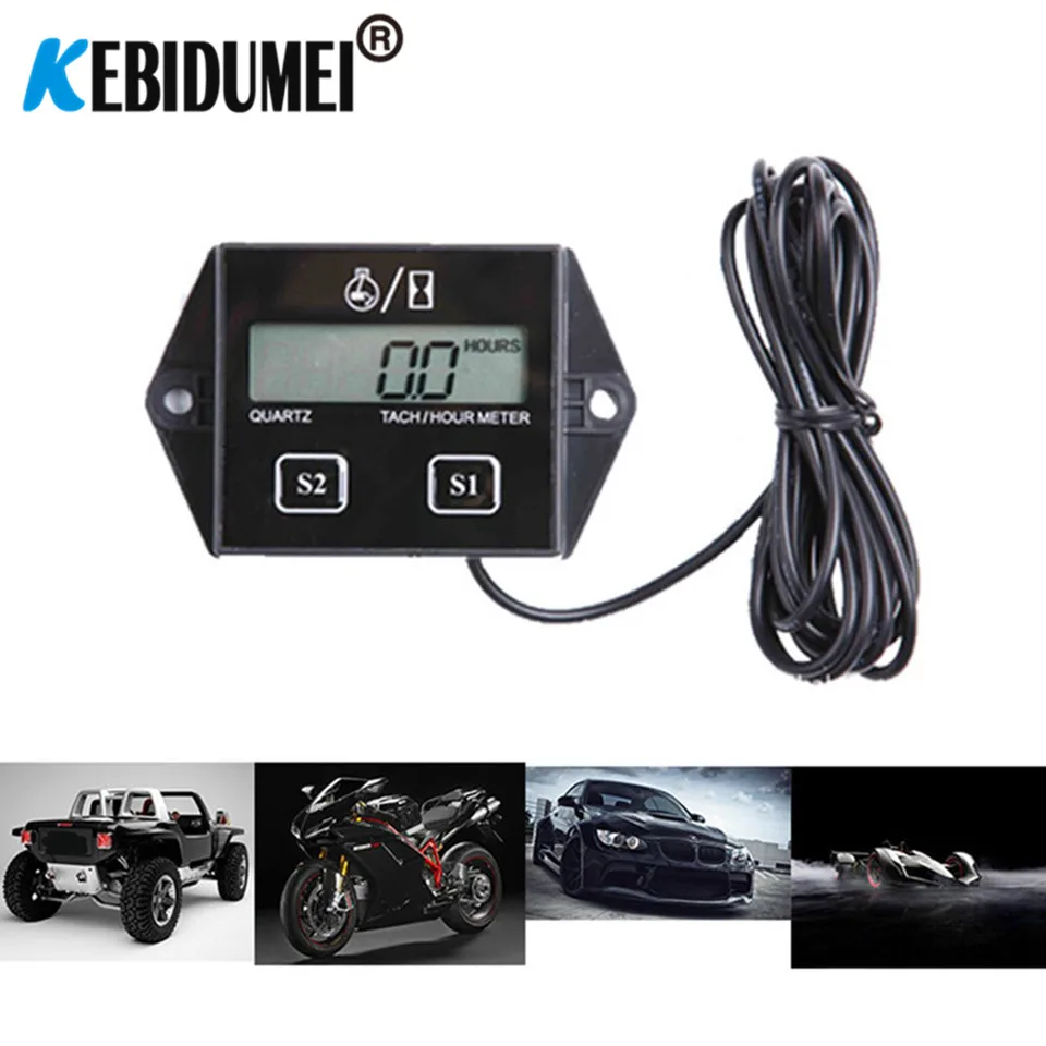 Digital Engine Tach Hour Meter Tachometer RPM Gauge Inductive Waterproof For Gasoline Motorcycle Marine chainsaw pit bike Boat
Digital Engine Tach Hour Meter Tachometer RPM Gauge Inductive Waterproof For Gasoline Motorcycle Marine chainsaw pit bike Boat