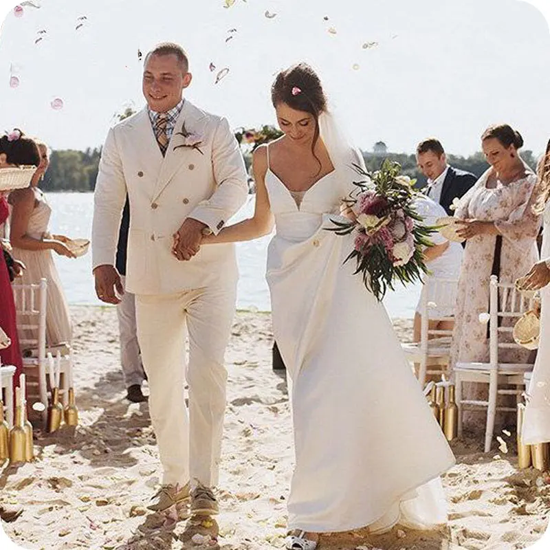 Ivory Linen Men Suits 2018 Beach WeddingDouble Breasted Groom Wedding Suit Custom Made Best Man Blazers 2 Pieces Costume Homme
Ivory Linen Men Suits 2018 Beach WeddingDouble Breasted Groom Wedding Suit Custom Made Best Man Blazers 2 Pieces Costume Homme