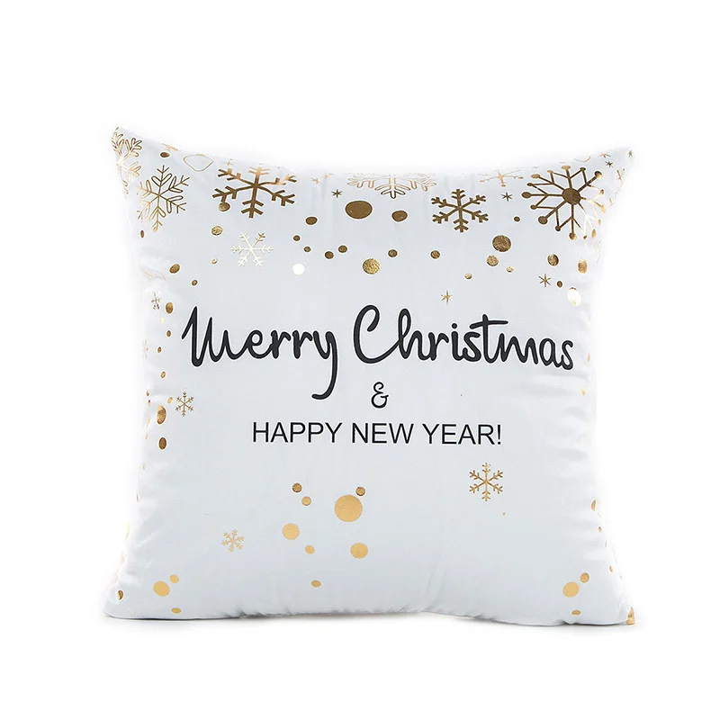 45*45cm Soft Fabric Gold Printed Merry Christmas Pillow Case Christmas Home Decoration Happy New Year Party Supplies
45*45cm Soft Fabric Gold Printed Merry Christmas Pillow Case Christmas Home Decoration Happy New Year Party Supplies