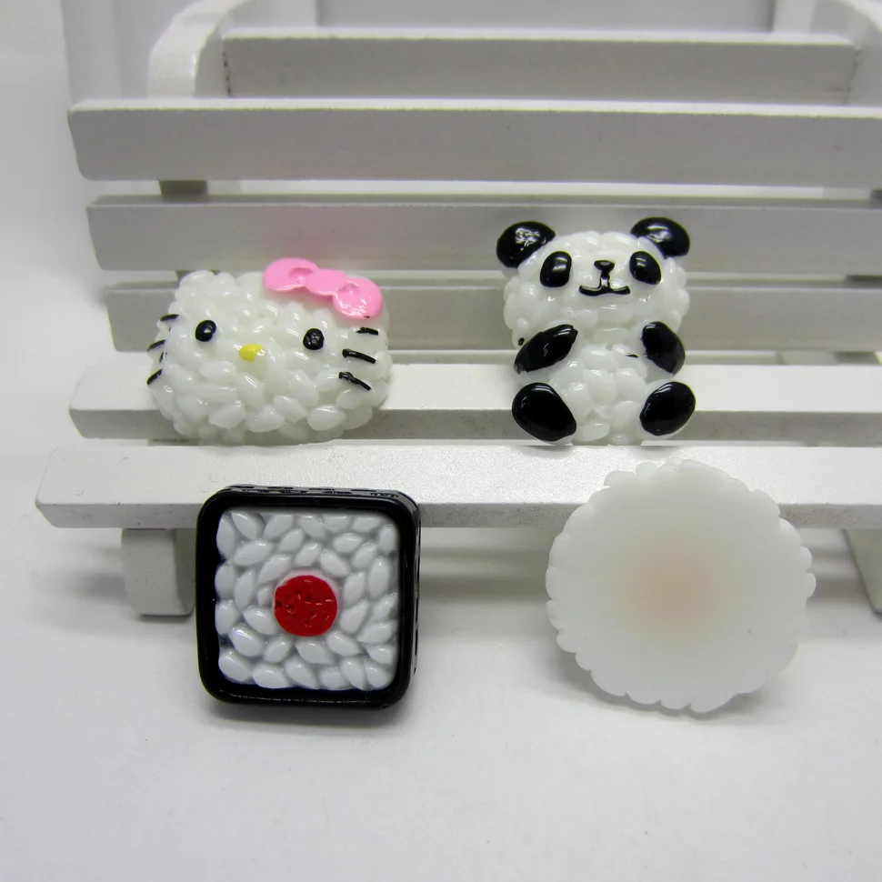 100pcs/lot resin flat back kawaii simulation food rice roll panda cat box egg mix size decor crafts bonsai home DIY
100pcs/lot resin flat back kawaii simulation food rice roll panda cat box egg mix size decor crafts bonsai home DIY
