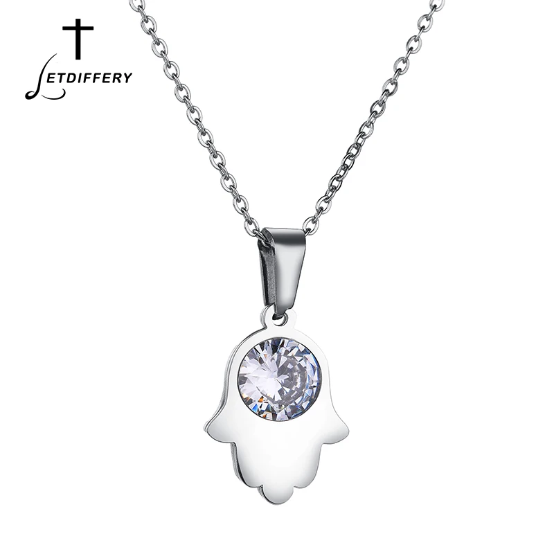 Letdiffery Brand Silver Hand of Fatima Necklace Simple CZ Stone Necklace Hamasa Hand Christmas Gift for Women
Letdiffery Brand Silver Hand of Fatima Necklace Simple CZ Stone Necklace Hamasa Hand Christmas Gift for Women
